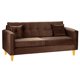thumbnail image 2 of Sofa New Retro 3 Cuerpos Felpa 04 Chocolate, 2 of 5