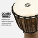 thumbnail image 3 of Djembe Drum Meinl, percusión, madera de caoba africana, 10 x 20 cm, 3 of 8