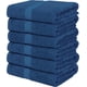 thumbnail image 1 of Juego de toallas de baño Utopia Towels, paquete de 6, 100% algodón hilado en anillos, azul marino, 1 of 3