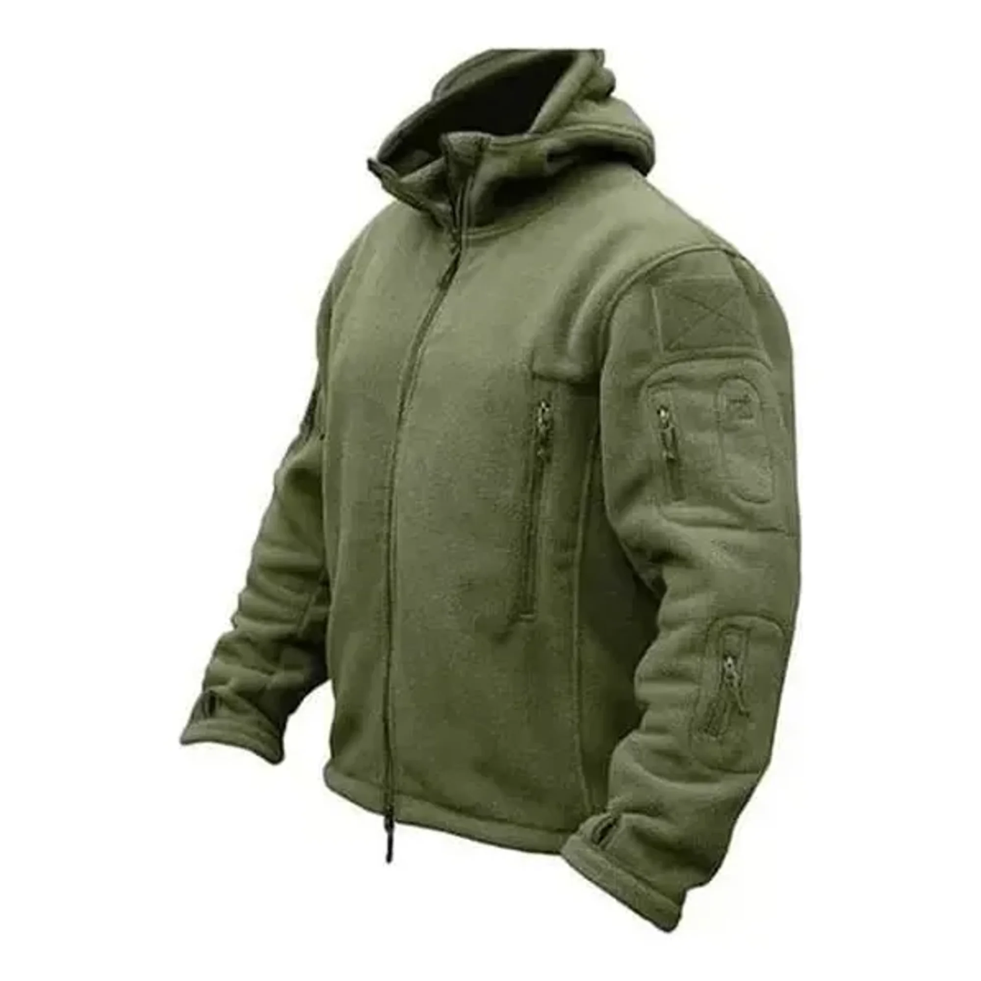 Max - Poleron Tactico Militar De Polar Verde Talla Xxl