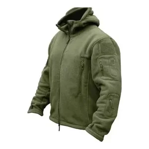 Max - Poleron Tactico Militar De Polar Verde Talla S