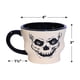 thumbnail image 2 of Taza con forma de calavera Beistle, cerámica vintage para Halloween, 350 ml, para lavavajillas, 2 of 5