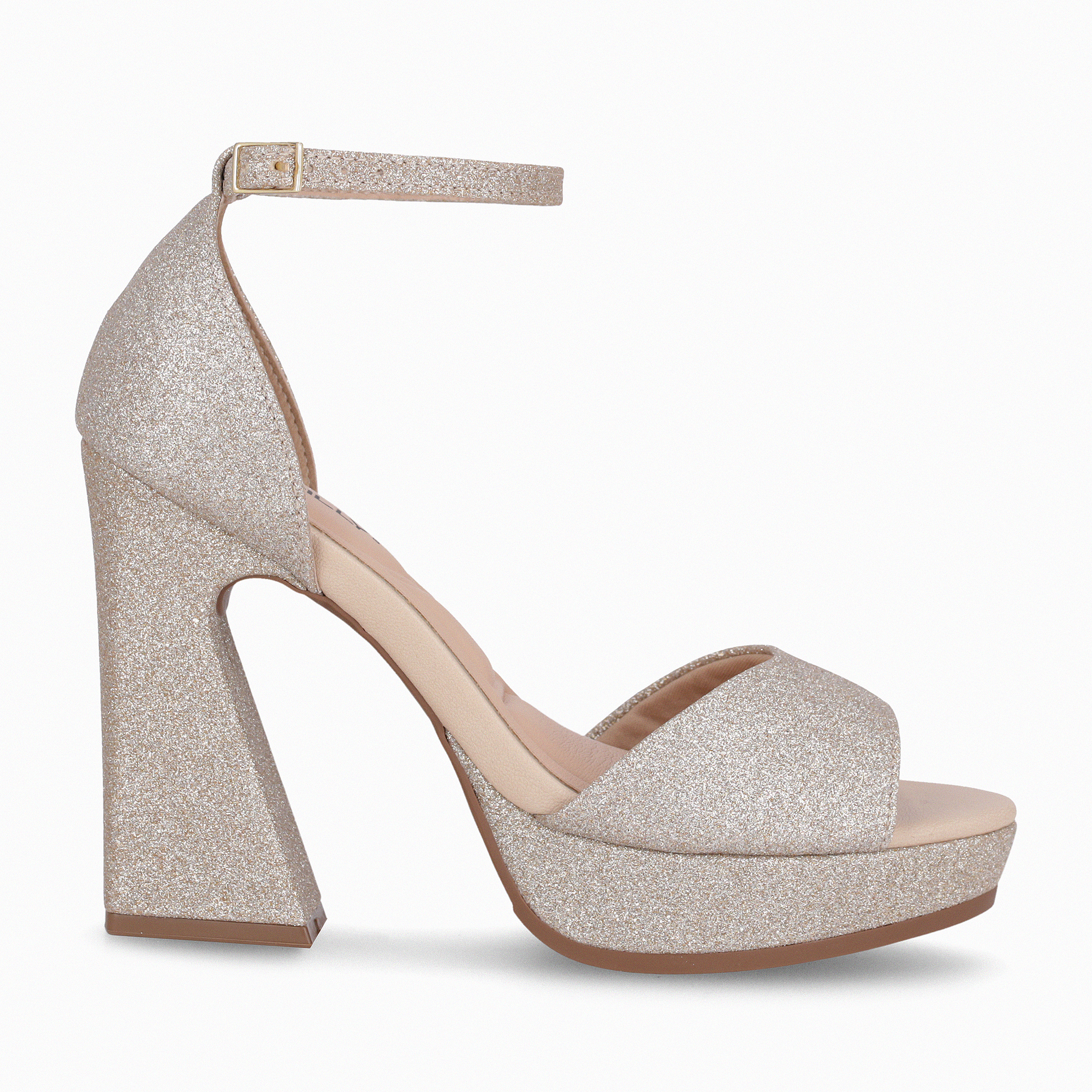 Sandalia Mujer Champagne/Glitter Cristine 319 Piccadilly