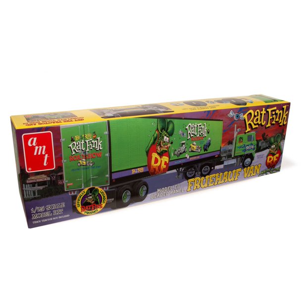 Kit de modelo Fruehauf FB Remolque de furgoneta con paneles perlados Rat Fink escala 1/25