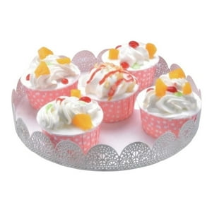 Genérico - Bandeja Redonda Bandeja Decorativa Bandejas Cupcake 24Cm