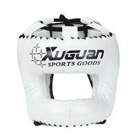 Magideal - Casco De Boxeo, Casco Deportivo Para Niños Adultos, Casco De Kickboxing Transpirable, Protector Facial De Protección Para La Cabeza Para Entrenamiento Blanco