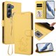 thumbnail image 2 of Infinix HOT 60 PRO 4G Funda Billetera con Estampado de Gato, Amarillo, 2 of 6
