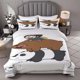 thumbnail image 1 of We Bare Bears Characters Bedding Set | Includes 1 Duvet Cover and 2 Pillowcases Soft and Comfortable Suitable for All Seasons, 1 of 5