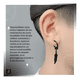 thumbnail image 3 of 2 Pares Aros Hombre Mujer Pluma Piercing Acero Quirúrgico #1, 3 of 3