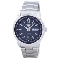 Reloj Seiko 5 Automatic Con Esfera Azul Y Correa De Acero Inoxidable Para Hombre Snkp17J1