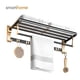 thumbnail image 1 of Toallero Plegable Acero Dorado Negro, 1 of 5