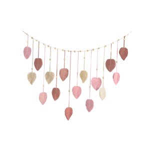 Bothyi - Tapiz Tejido Para Colgar En La Pared De Macramé, Decoración De Arte De Pared Bohemio Para Habitación De Guardería, Rosa