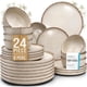 thumbnail image 1 of Juego de Vajilla de Loza Pure Living 24 Piezas Beige Rústico, 1 of 9