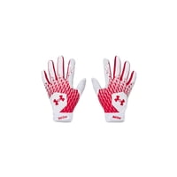 Guantes De Béisbol Under Armour Clean Up 105 Blanco/Rojo/Rojo Para Hombre