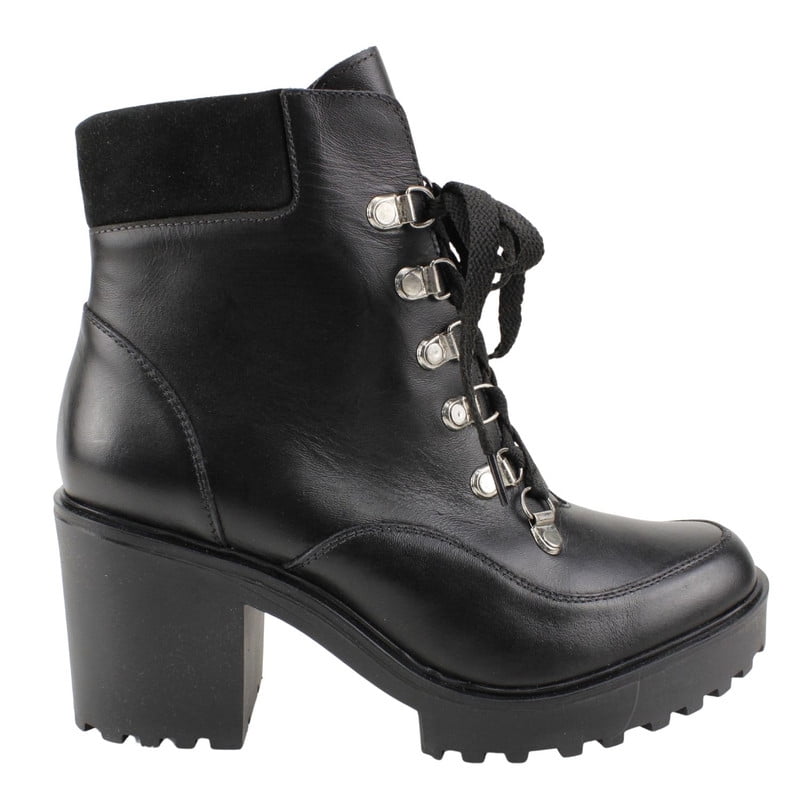 Botín Exs Militares Cuero Negro