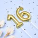 thumbnail image 2 of Velas número 16 doradas de 7 cm CAKE CODE – Pack de 2, 2 of 6