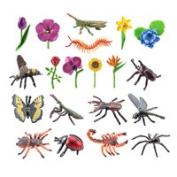 Magideal - 20X Figuras De Juguetes Realistas Modelo Floral Pvc Surtido De Figuras De Juguetes Para La Escuela Fiesta De Navidad Favor Niños Pequeños Niñ