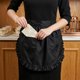 thumbnail image 5 of Delantales REGALWOVEN para mujeres con bolsillos, delantal de cocina, delantal con volantes, delantales de poliéster duraderos para el hogar y la cocina 26.4x16.8 pulgadas negro, 5 of 6