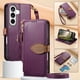 thumbnail image 3 of Funda tipo cartera FOXDOCK para Samsung Galaxy S26 con ranuras para tarjetas, soporte y cremallera - Pulsera larga Púrpura, 3 of 5