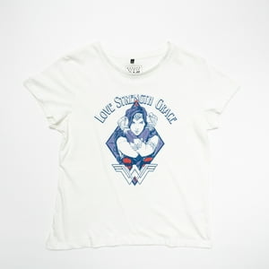Polera Mujer You Dc Comics Wonder Woman Blanco