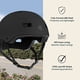 thumbnail image 2 of Casco Retrospec Dakota para adultos, bicicleta y patines, color negro, 2 of 13
