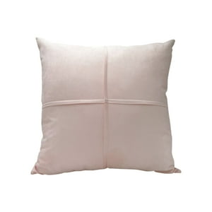 Wyj Hogar - Pack De 02 Fundas De Cojín De Semicuero Sintético 50X50 Cm Rosa
