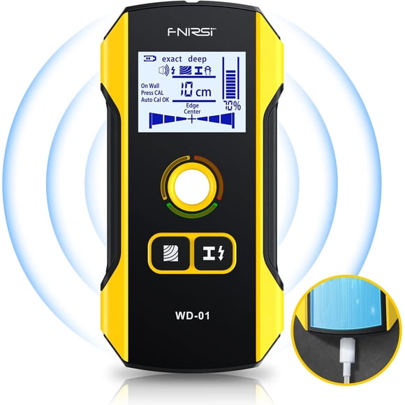 Detector de Pared FNIRSI WD01 6 en 1 Recargable LCD