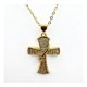 thumbnail image 3 of Collar Cruz Oro18k, Brillante  Protección, Regalo Religioso Dorado, 3 of 5