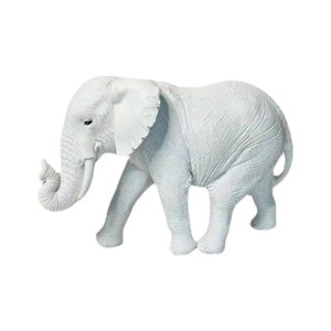 Bothyi - Elefante Estatua Mesa Resina Elefante Estatuilla Para Estante Vacaciones Escritorio Blanco