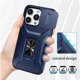 thumbnail image 2 of Funda Armada para iPhone 14 Pro Max con Tapa Deslizante y Soporte Magnético Giratorio Azul, 2 of 5