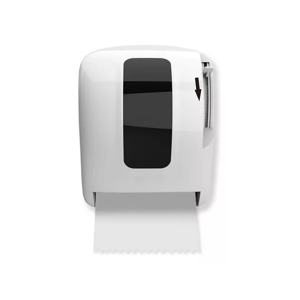 Genérico - Dispensador De Papel Toalla Con Palanca, Color Blanco