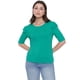thumbnail image 1 of Polera Mujer Rib Vuelos Verde Agua Corona, 1 of 5