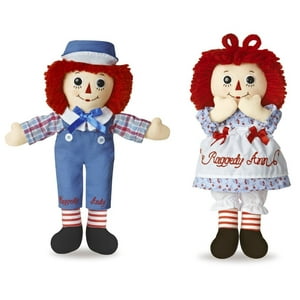Muñeca Aurora Raggedy Ann Y Raggedy Andy Paquete De 2 30 Cm