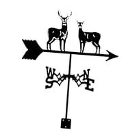 Ioensy - Veleta Con Indicador De Dirección Del Viento, Gazebo Coop Yard, Veleta De Viento De Metal Con Alces, 35Cm