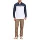 thumbnail image 2 of Camisa Polo de Contraste para Hombre INSPIRE CHIC con Cremallera de Manga Larga Vintage Camisas de Golf XL Blanco, 2 of 5