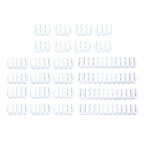 Magideal - 24 Uds 6 Pines 8 Pines 24 Pines Cable Abrazadera Clip Organizador Tocador Para 3-3,6Mm Pc Cables De Alimentación Ordenador Cable Manager Piezas Blanco