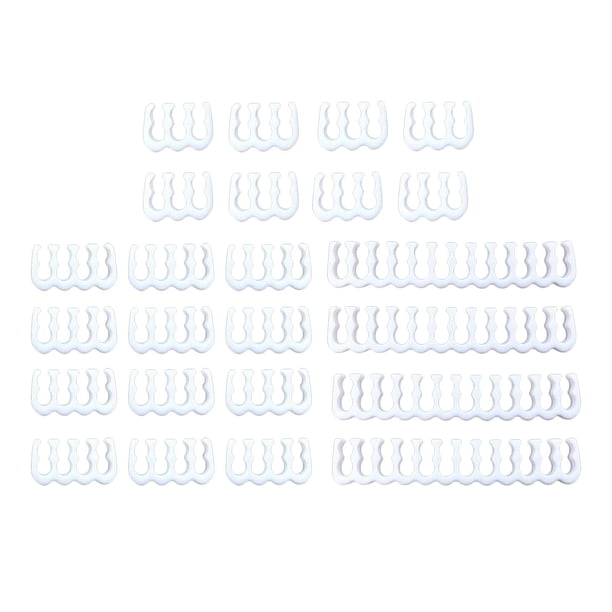 24 Uds 6 pines 8 pines 24 pines Cable abrazadera Clip organizador tocador para 3-3,6mm PC Cables de alimentación ordenador Cable Manager piezas blanco