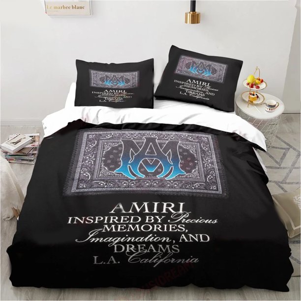 Logo Amiris Graffiti Bedding Set,Duvet Cover Comforter Bed Set Quilt Cover Pillowcase, Boys Girls Adults Bed Sheets