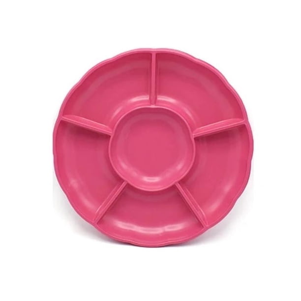 BANDEJA TIPO FLOR 3 PCS 30 CM Fucsia