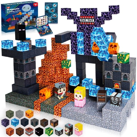 Bloques Magnéticos Annexfun Build Magnet Dark Mechanical Castle, 100 Unidades
