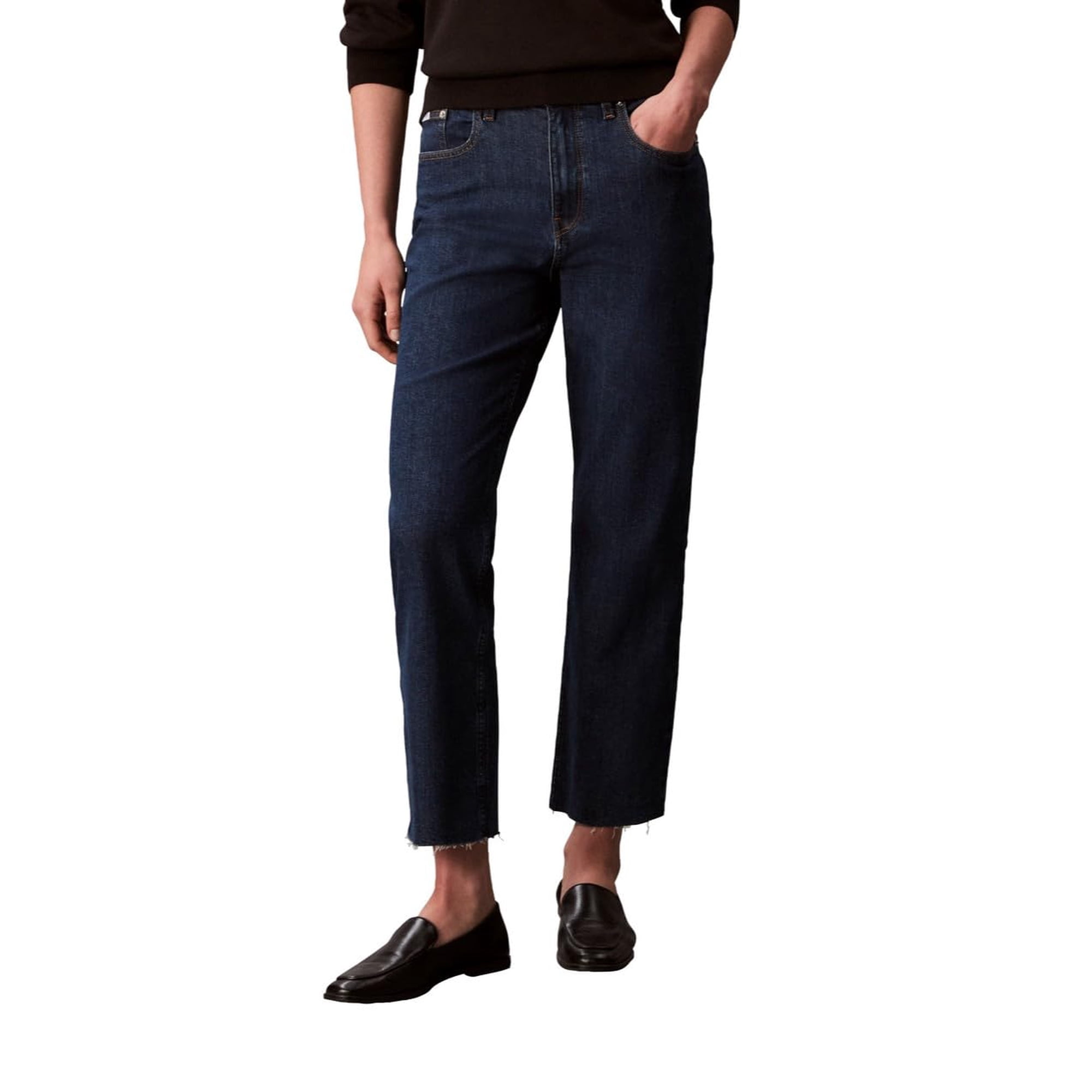 Vaqueros Calvin Klein De Talle Alto, Corte Recto, Para Mujer