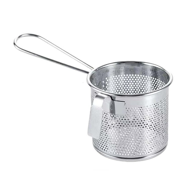 Colador de Pasta, colador de Pasta para cocina, resistente a la corrosión, espumadera de Ramen, colador de malla para alimentos para freír, enjuagar, 8x7cm