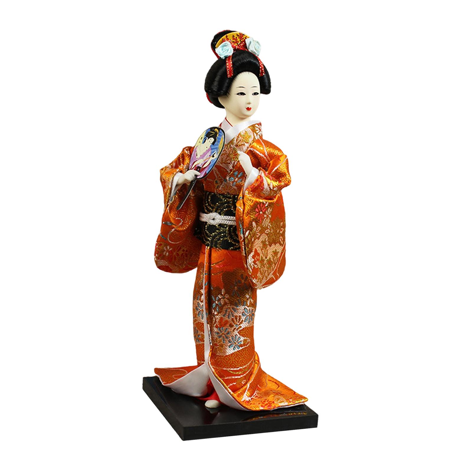 Ioensy - Muñecas Geisha Japonesas Étnicas Muñeca Geisha Asiática De 9""Para Estante Hogar Oficina Chica Estilo C