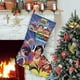 thumbnail image 1 of Mundo de Ryan Tema: Calcetines de Navidad, fino lino blanco para colgar en escaleras y chimenea, decoración navideña para el hogar, regalo de Navidad. 54cm × 38cm, 1 of 5