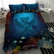 thumbnail image 3 of Juego De Cama Polinesio Hawaii Juego De Funda Nórdica Bajo El Mar, 3 of 3