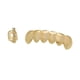 thumbnail image 4 of Parrillas chapadas en oro de 18 quilates, accesorios de joyería brillantes, parrilla bucal para regalo, disfraz dorado, 4 of 5