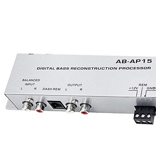Audiobank 1/2 Din Car Audio Procesador De Bajo Digital, Restauración D