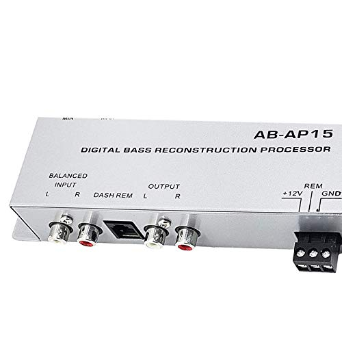 Audiobank 1/2 Din Car Audio Procesador De Bajo Digital, Restauración D