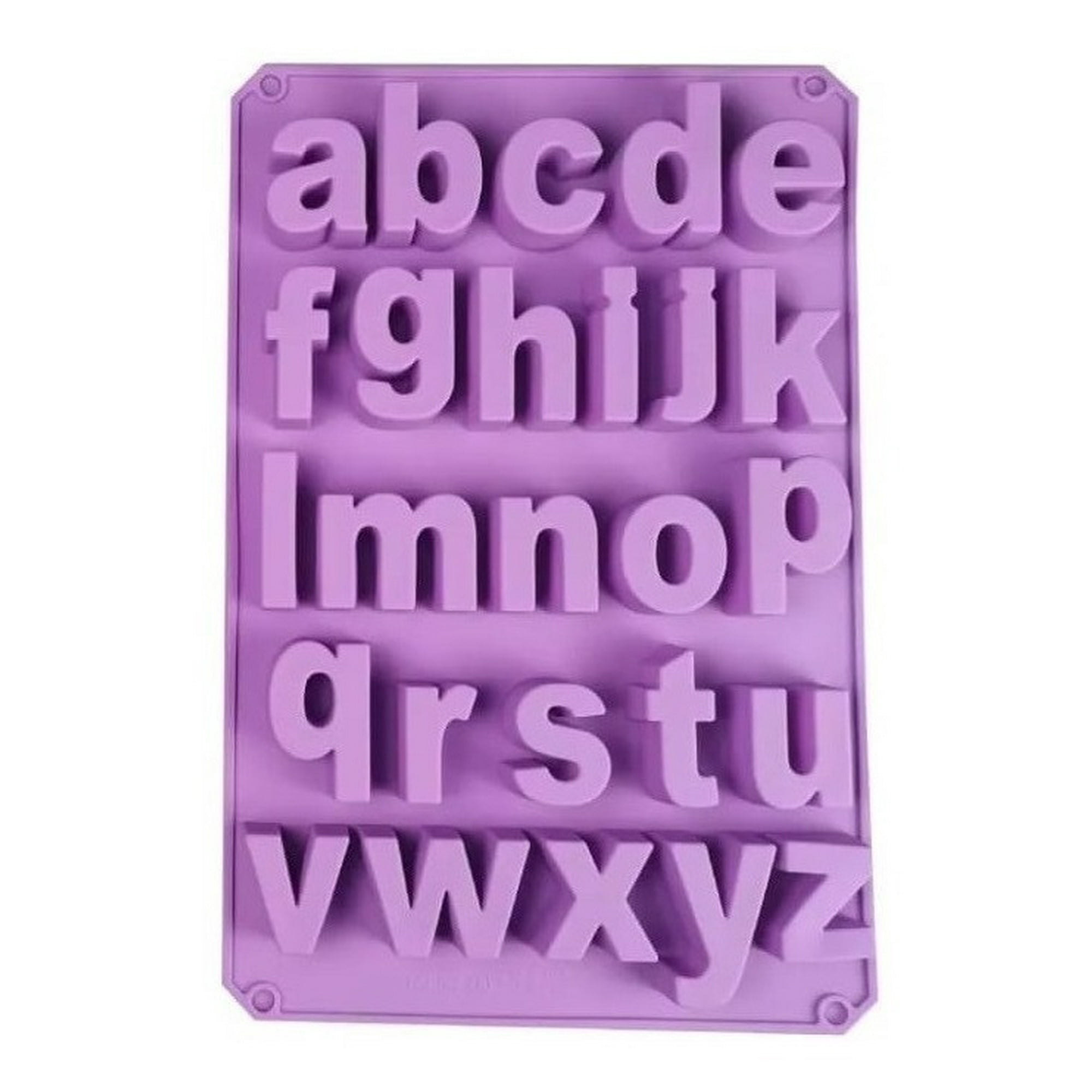 Genérico - Molde De Silicona Letras Moldes Letras Minuscula 26cavidades