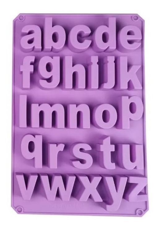Genérico - Molde De Silicona Letras Moldes Letras Minuscula 26Cavidades